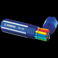 STABILO Premium-Filzstift Pen 68, Box mit 20 farbsortierten Stiften