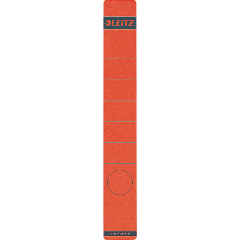 LEITZ Rückenschilder 1648, selbstklebend,  für Rückenbreite 52 mm, lang - rot