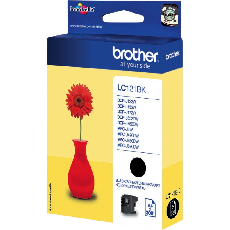 Brother Tintenpatrone LC-121BK, schwarz