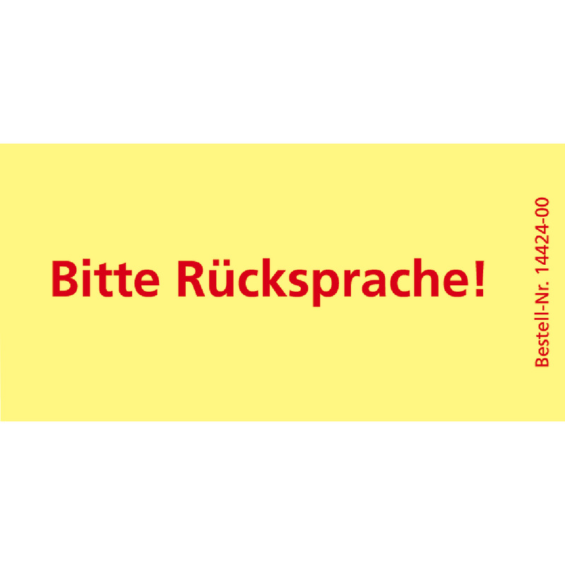 SoldanPlus Bedruckte Haftnotizen: Bitte Rücksprache!