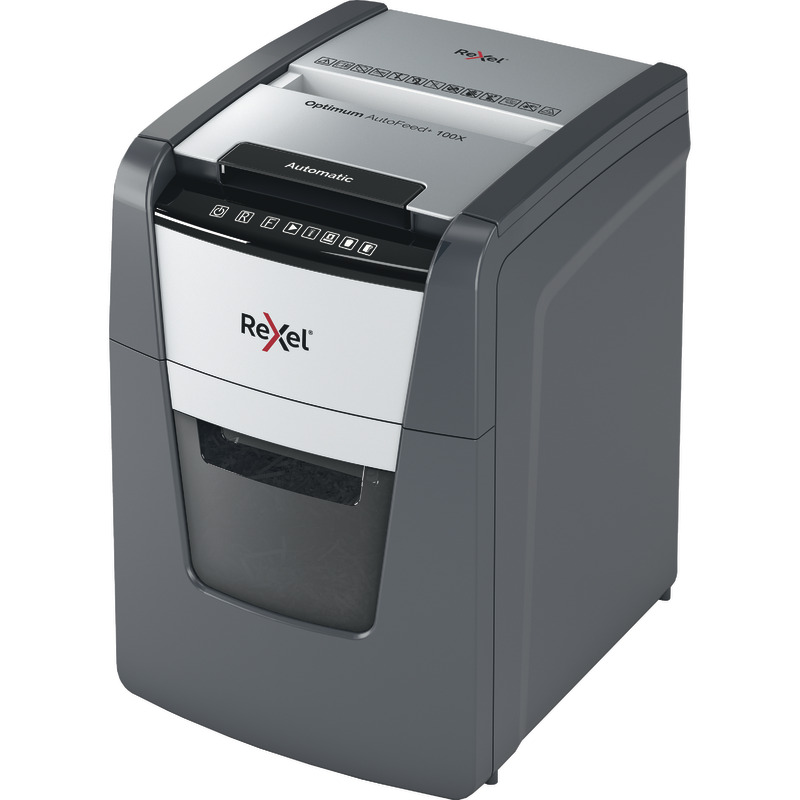 Rexel Aktenvernichter Optimum AutoFeed+ 100X, Sichherheitsstufe P-4