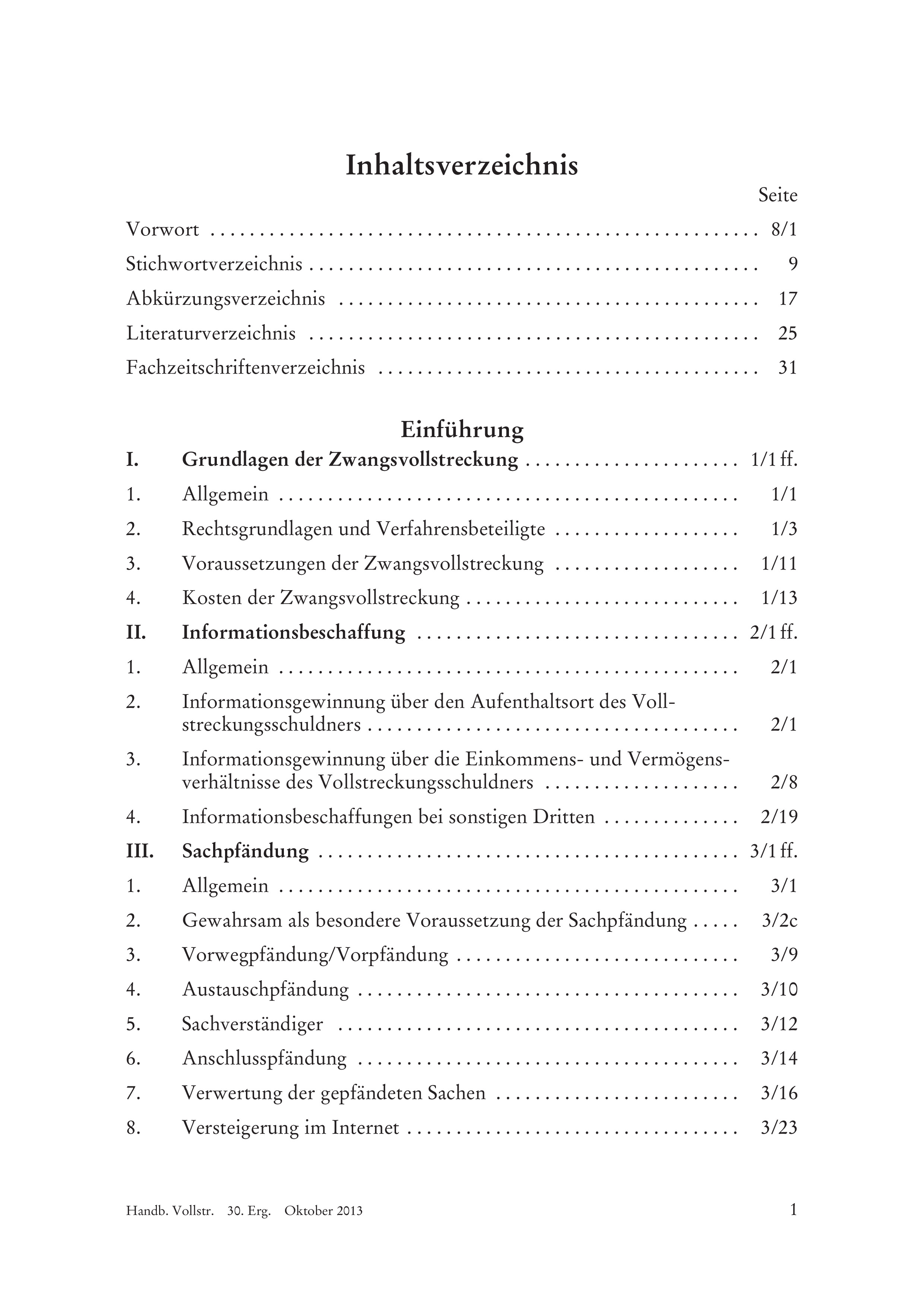 Handbuch für den Vollstreckungsdienst - mit Fortsetzungsbezug