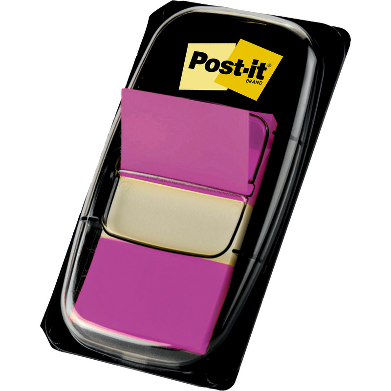 Post-it® Index Haftstreifen, Standard, 25.4 mm x 43.2 mm, 50 Haftstreifen/Spender - lila