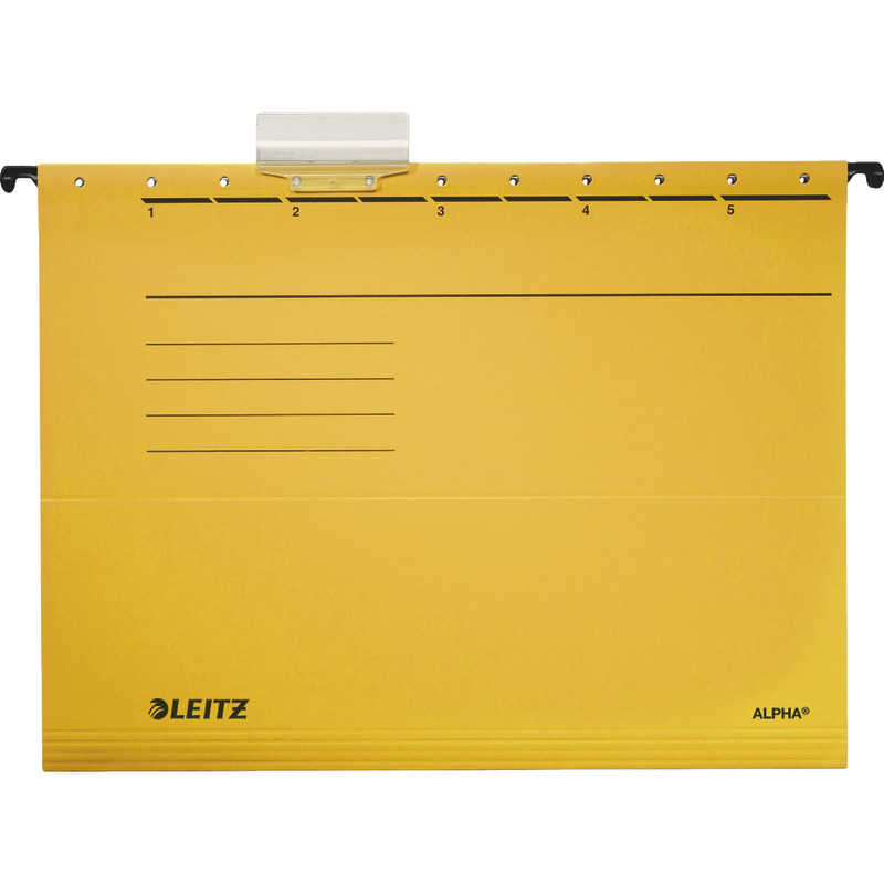 LEITZ Color-Hängetasche  Alpha 1986, mit Papierfröschen - gelb