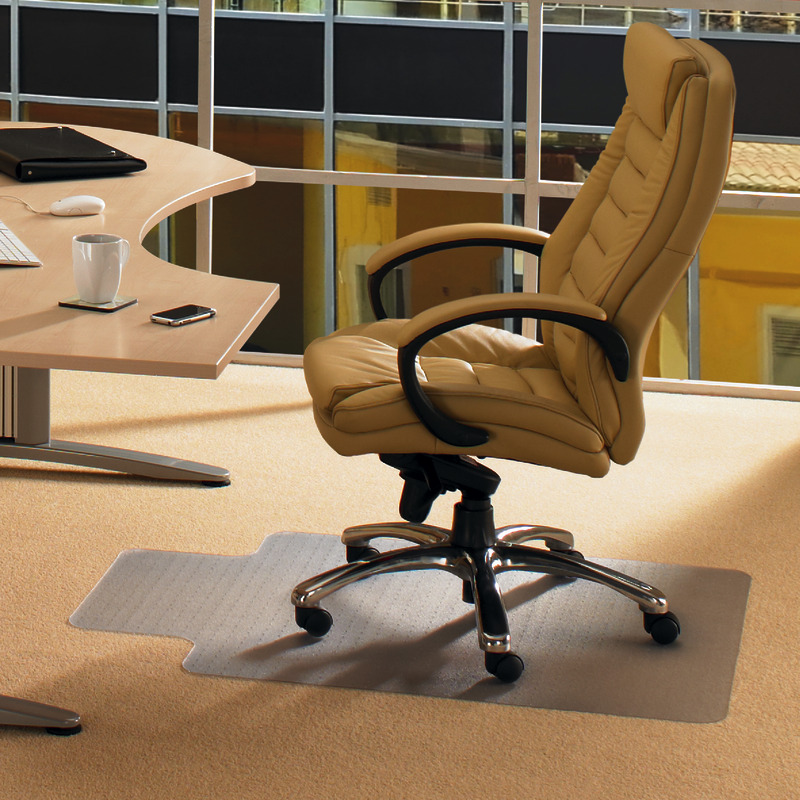 FLOORTEX Bodenschutzmatte CLEARTEX advantagemat für kurzflorige Teppichböden, rechteckig mit Lippe, 1.150 x 1.340 mm - 115 x 134 cm