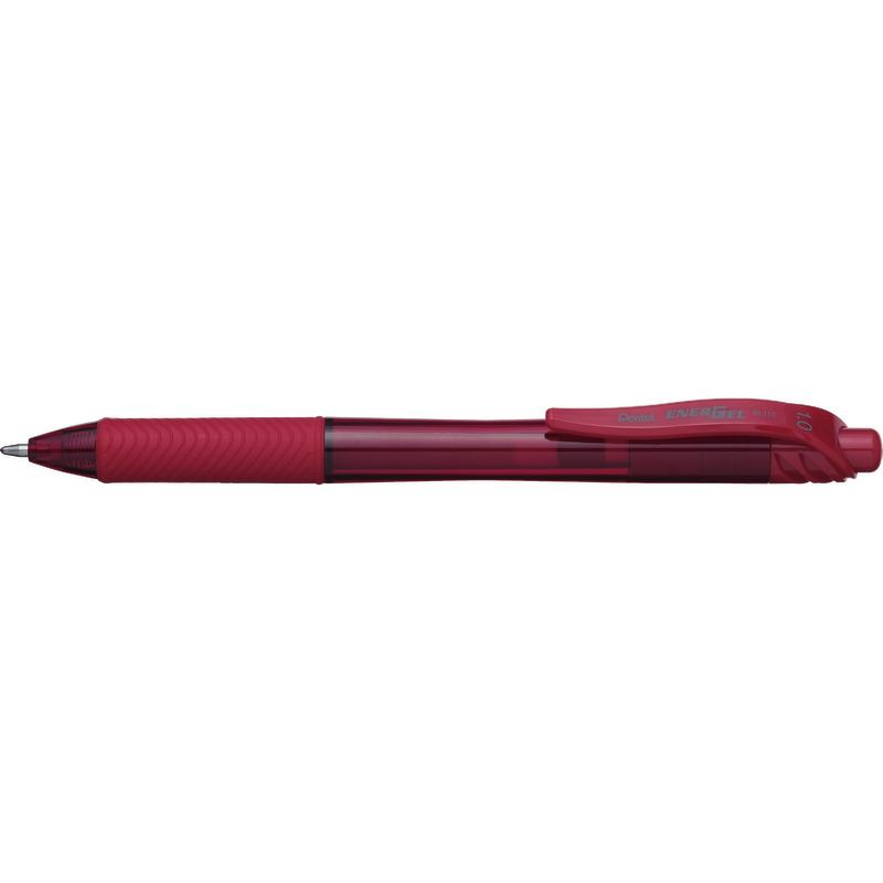 Pentel Gel-Tintenroller EnerGEL X BL110, mit Druckmechanik - rot