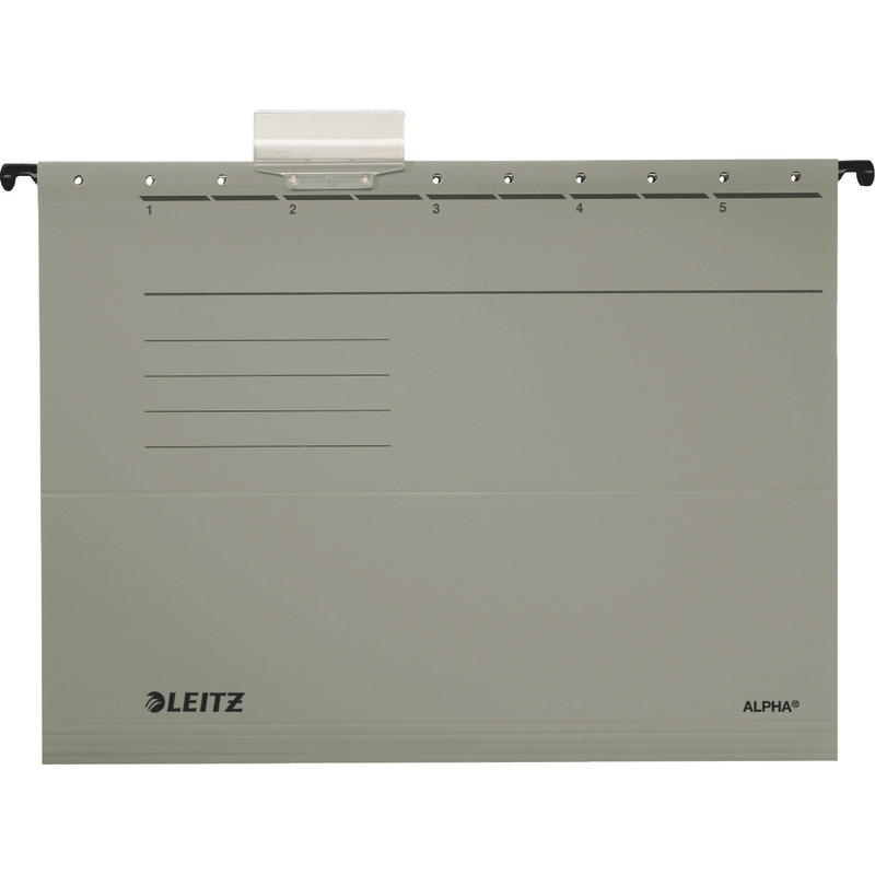 LEITZ Color-Hängetasche  Alpha 1986, mit Papierfröschen - grau