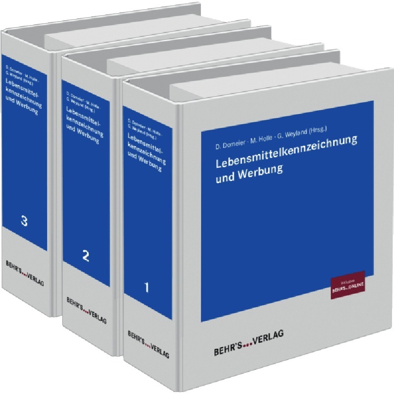 Lebensmittelkennzeichnung und Werbung - mit Fortsetzungbezug