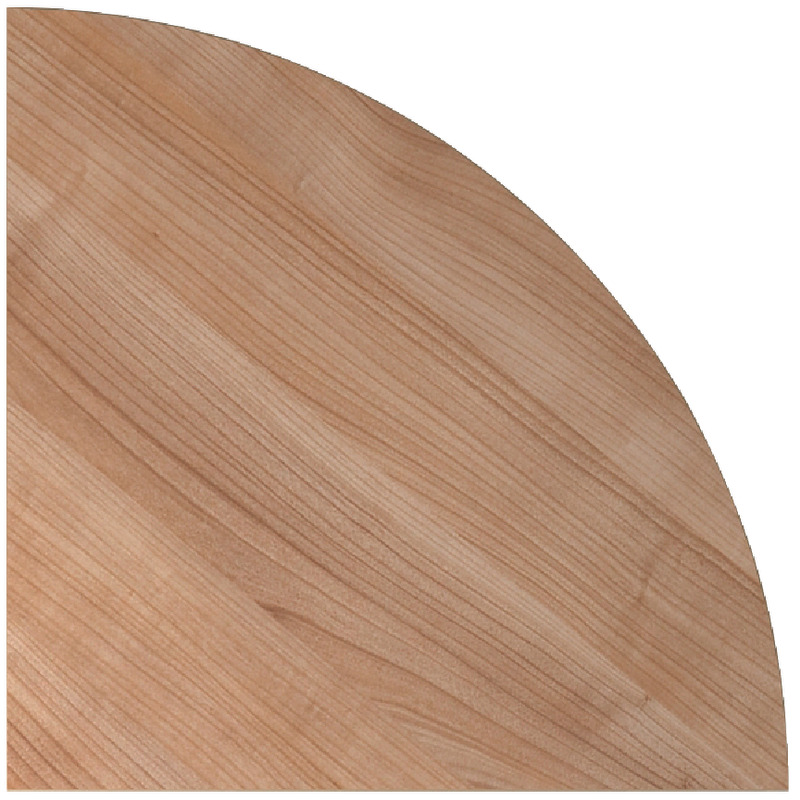 SoldanOffice Verkettungswinkel für Schreibtische PRAKTIKA, 90° Winkel gerundet, B x T: 800 x 800 mm - Nussbaum-Dekor