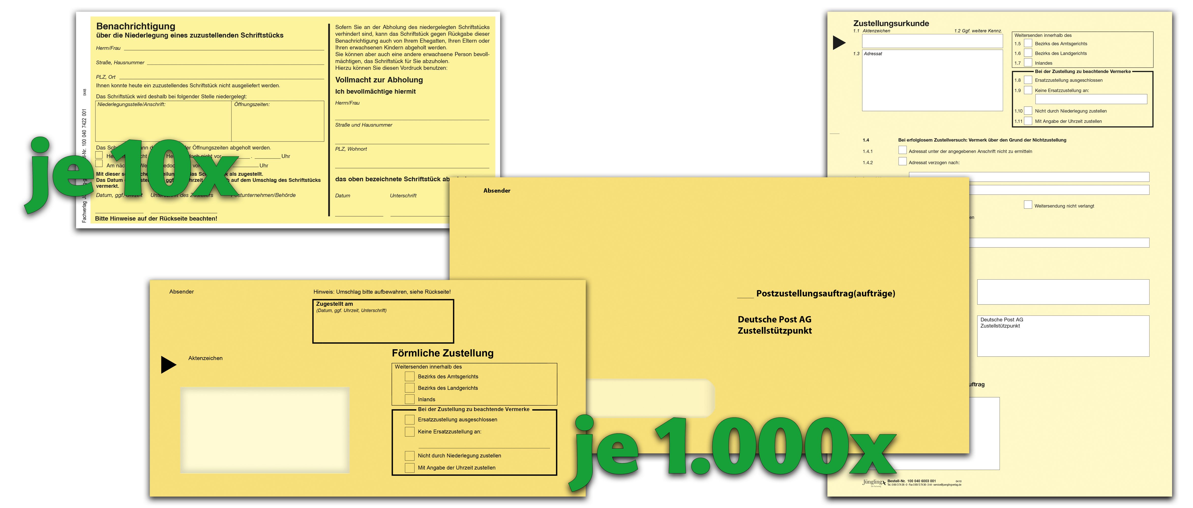 ZU-Paket 1000 mit Eindruck Deutsche Post AG