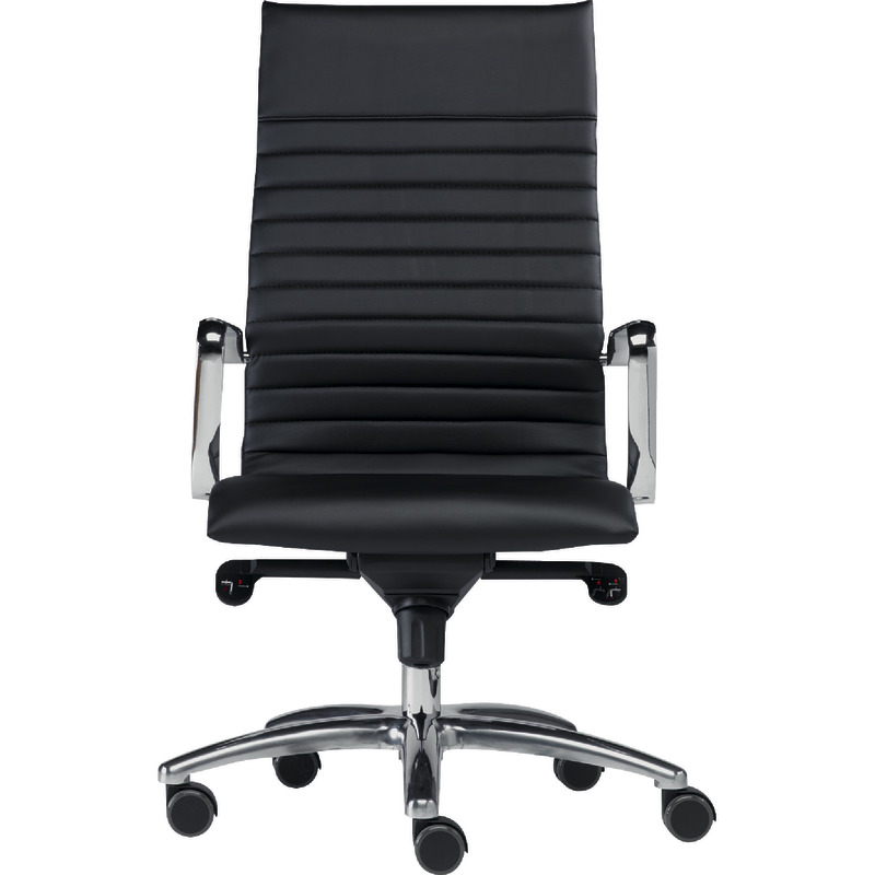 SITWELL Steifensand Ergonomischer Chrom-Drehsessel Design - schwarz