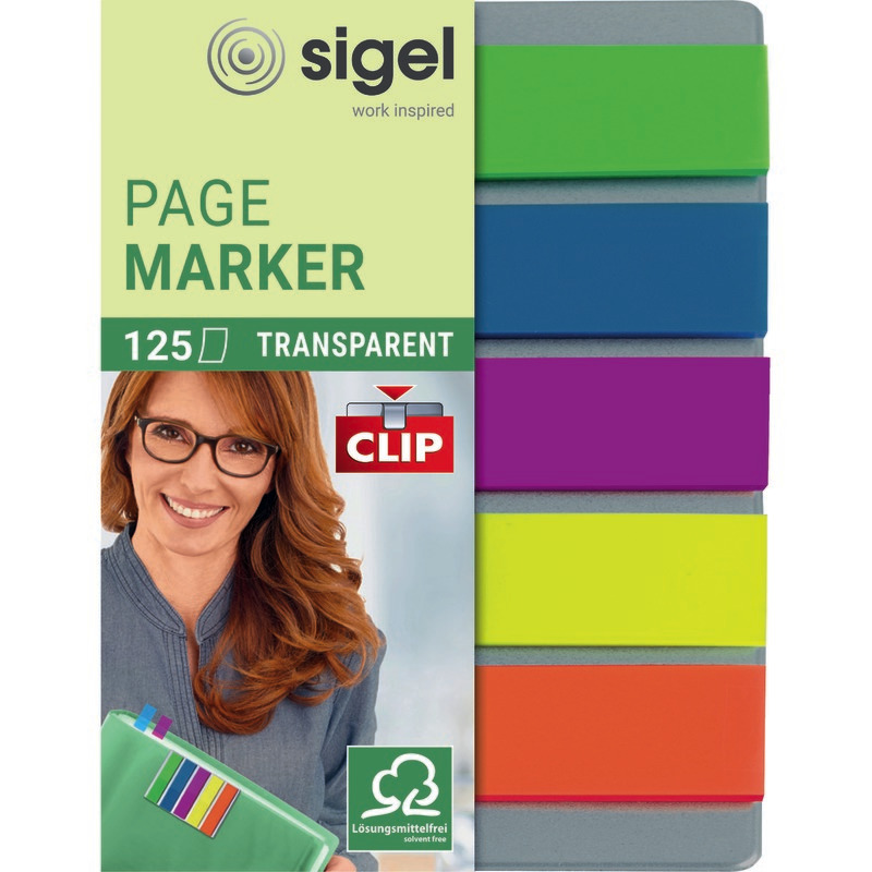 sigel Haftmarker-Film HN610 mit Clip, 50 x 12 mm