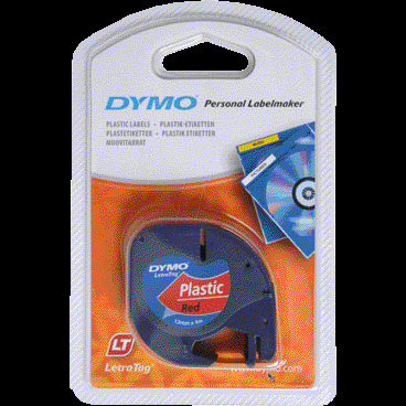 DYMO LetraTAG Beschriftungsband 91223, schwarz/rot