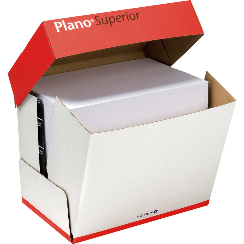 PAPYRUS Kopierpapier Plano® Superior, DIN A4, 80 g/m², Öko-Box: 2.500 Blatt