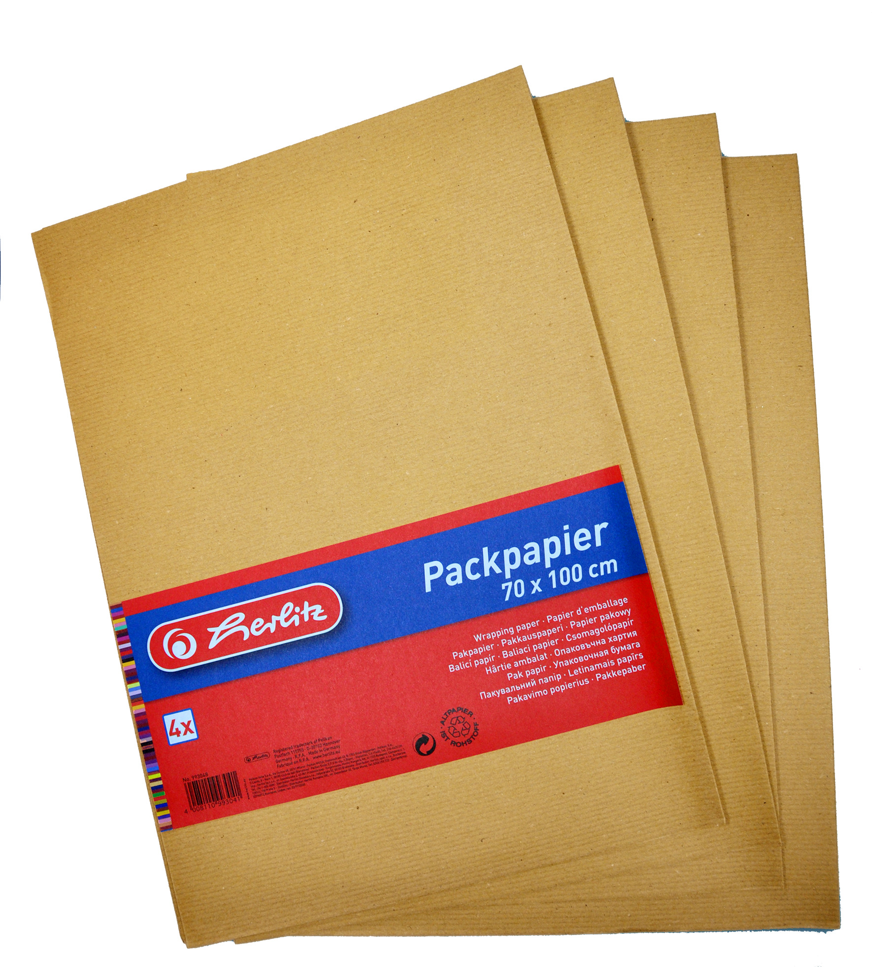 Bogen Packpapier 70 x 100, 4 Bogen je VPE