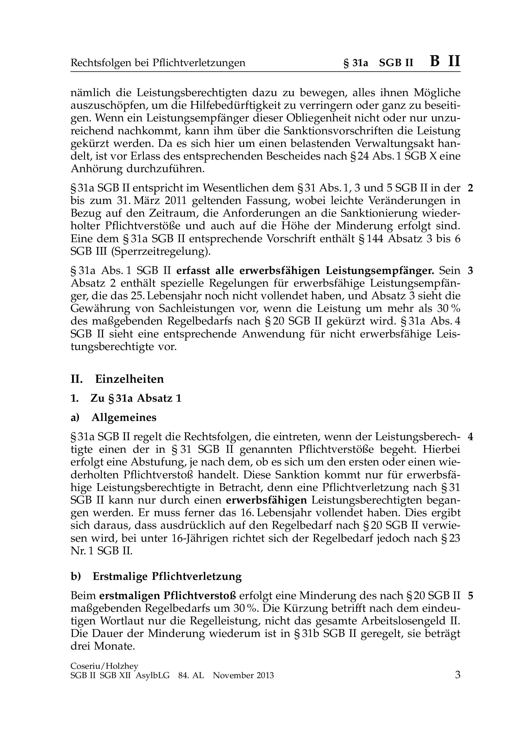 SGB II SGB XII Asylbewerberleistungsgesetz - ohne Fortsetzungsbezug