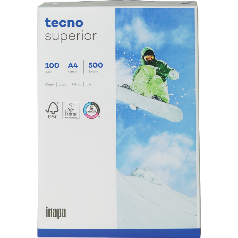 Kopierpapier tecno® superior, DIN A4, 100 g/m², Pack: 500 Blatt