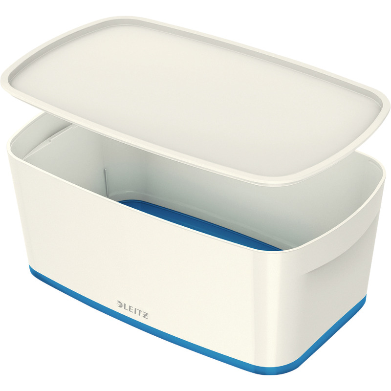 LEITZ MyBox® Klein mit Deckel, Aufbewahrungsbox 5229, 5 Liter - blau
