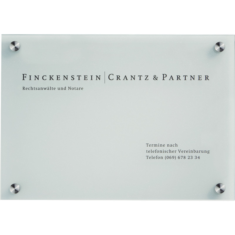 Sign Systems® CRISTALLO Wandschild DIN A3, B x H x T: 420 x 297 x 28 mm