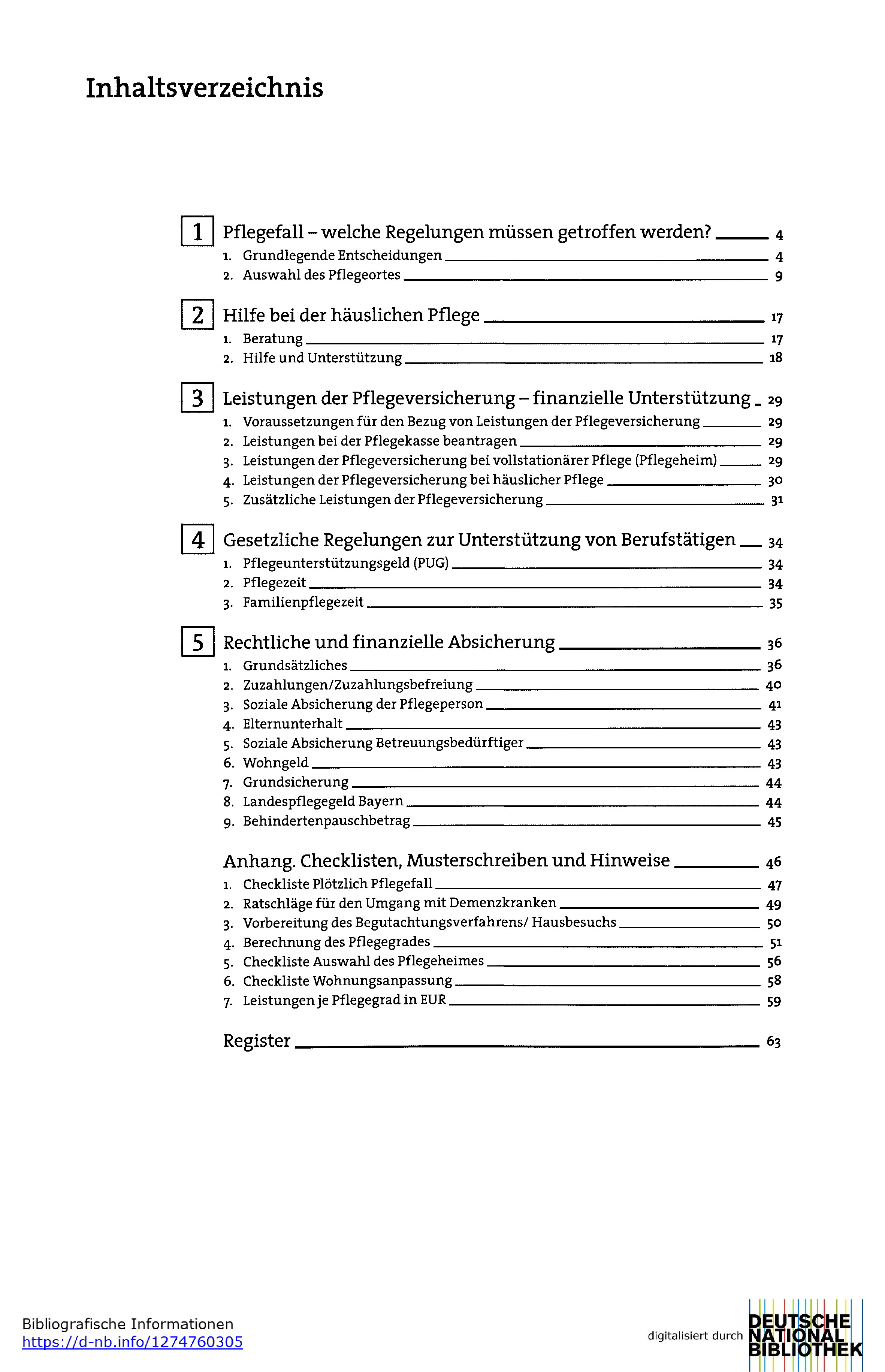 Pflege organisieren und finanzieren