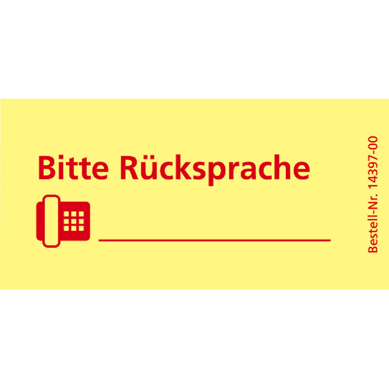 SoldanPlus Bedruckte Haftnotizen: Bitte Rücksprache