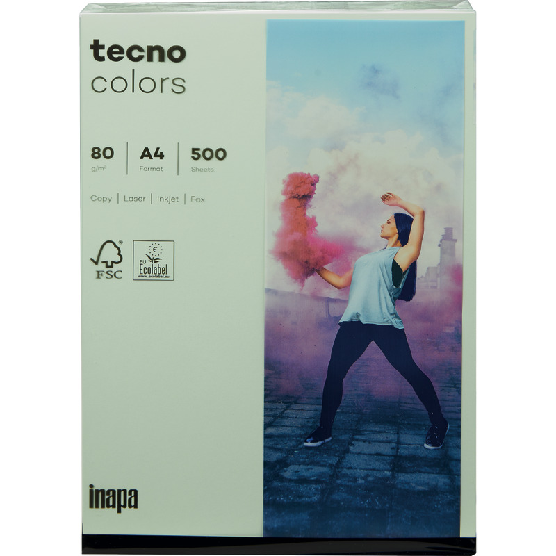 Kopierpapier tecno® colors, DIN A4, 80 g/m², Pack: 500 Blatt - hellgrün