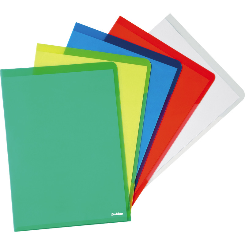 SoldanPlus Sichthüllen, oben und rechts offen, farbig - blau