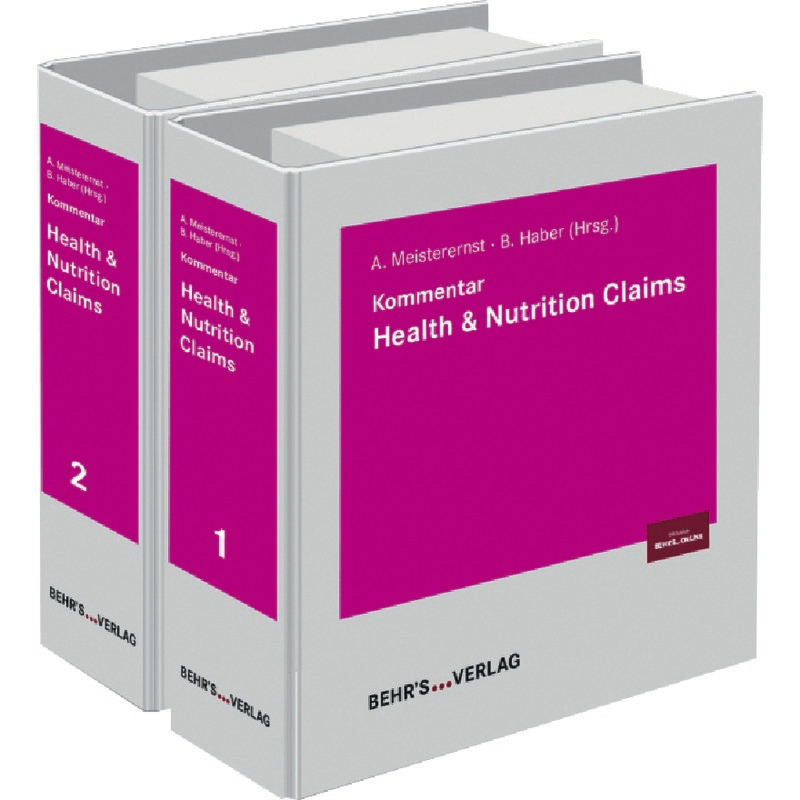 Health  Nutrition Claims - mit Fortsetzungsbezug