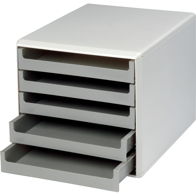 Metzger  Mendle Schubladenbox mit 5 Schubladen - grau