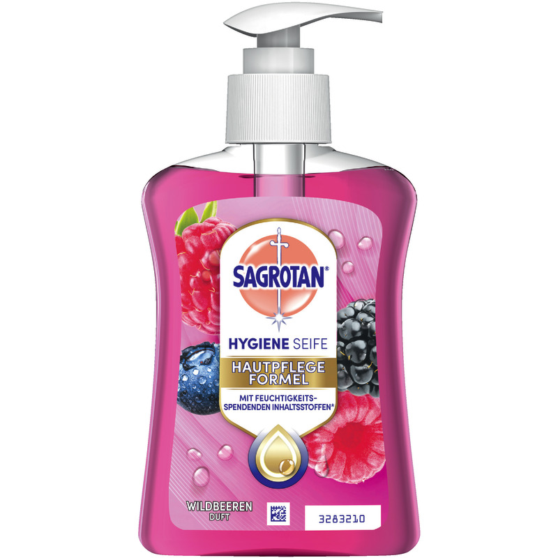 Sagrotan Flüssigseife im Pumpspender Brombeere  Waldfrüchte, 250 ml
