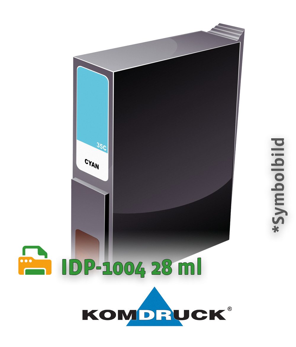 KOMDRUCK Ink-cartridge Cyan, 28 ml für IDP-1004