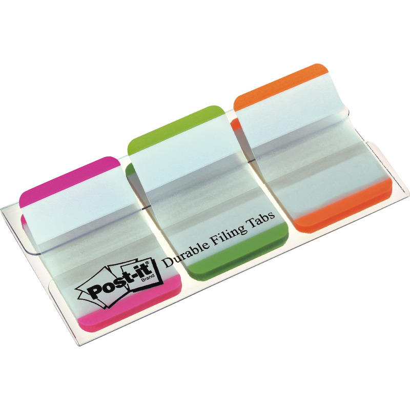 Post-it® Index Strong Ablagetabs, Standard, Orange, Rosa und Grün, 25.4 mm x 38.1 mm, 66 Haftstreifen/Spender - farbig sortiert
