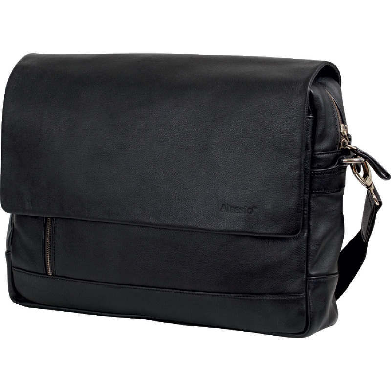 ALASSIO Schultertasche ORO, Leder - schwarz