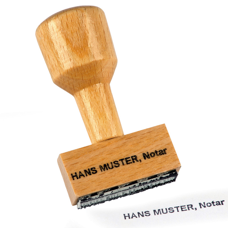 Kanzlei-, Text- und Namenszugstempel, 1-zeilig