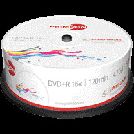 PRIMEON Bedruckbare DVD+R, 4, 7 GB, 25er Spindel