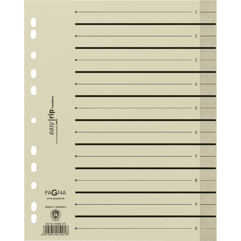 PAGNA Trennblätter Easy Rip, chamois
