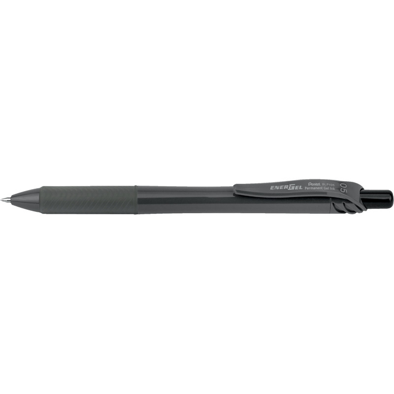 Pentel Gel-Tintenroller Liquid EnerGel Document/ Archiv BLP105, mit Druckmechanik - schwarz