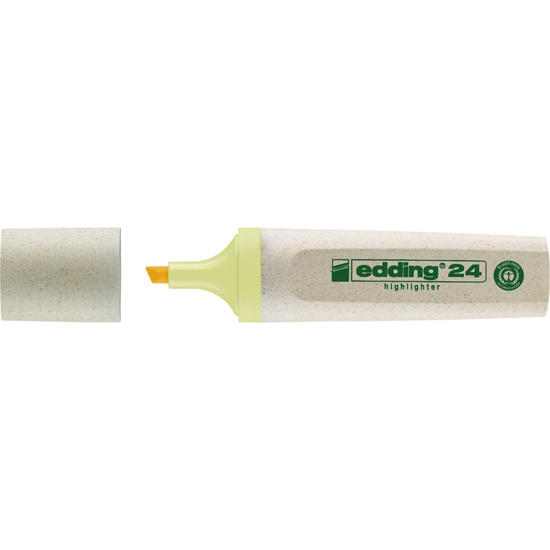 edding EcoLine 24 Textmarker, pastellfarben - pastellgelb