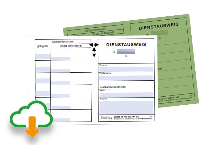 PDF Ausfüllhilfe für Dienstausweis 1000397001001, mit Druckanpassung