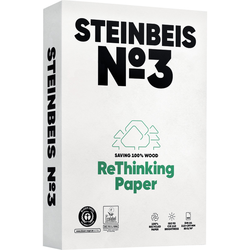 STEINBEIS Kopierpapier No. 3, DIN A4, 80 g/m², Pack: 500 Blatt