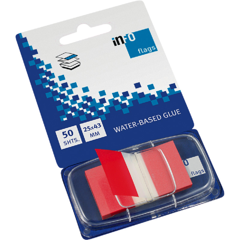 Index Haftstreifen COLOUR TIP, 25 x 43 mm, im Einzelspender - rot