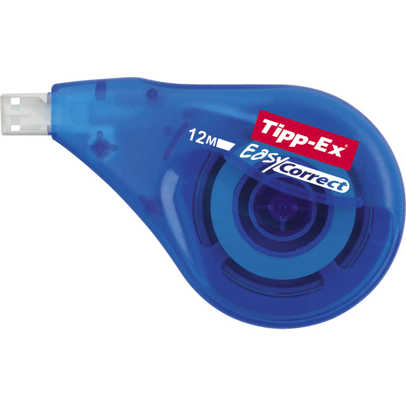 Tipp-Ex Einweg-Korrekturroller Easy Correct, Bandmaße: 4, 2 mm x 12 m - transparent-blau