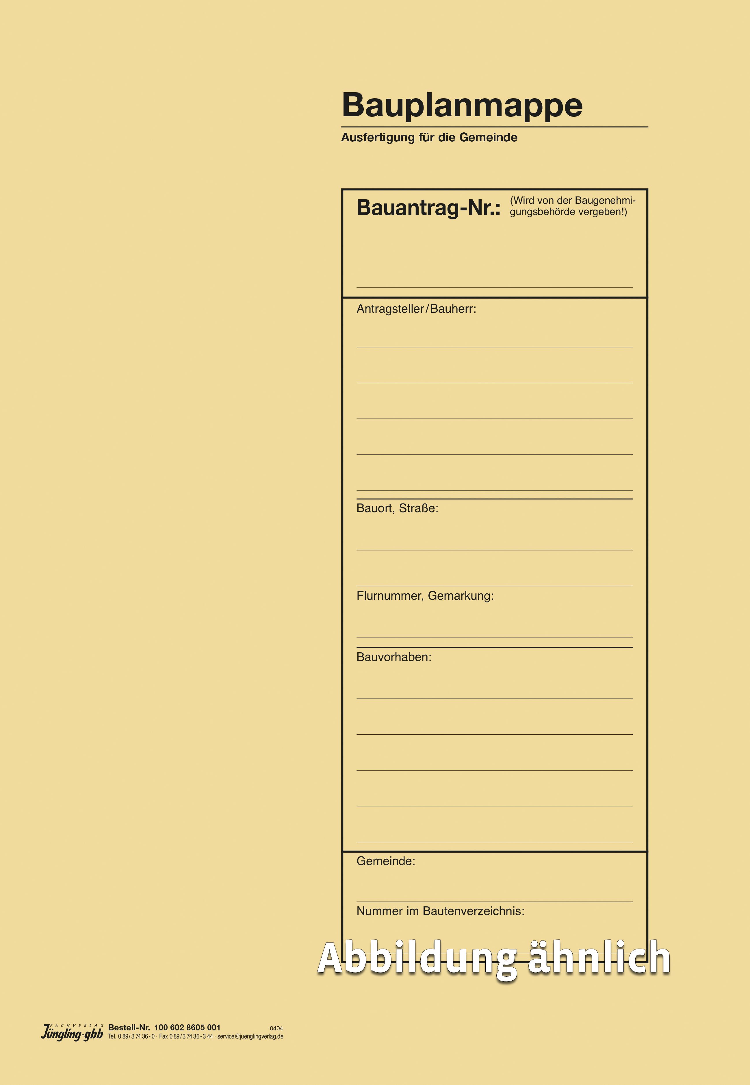 Einlegemappe Bauvorlagen chamoise (Gemeinde)