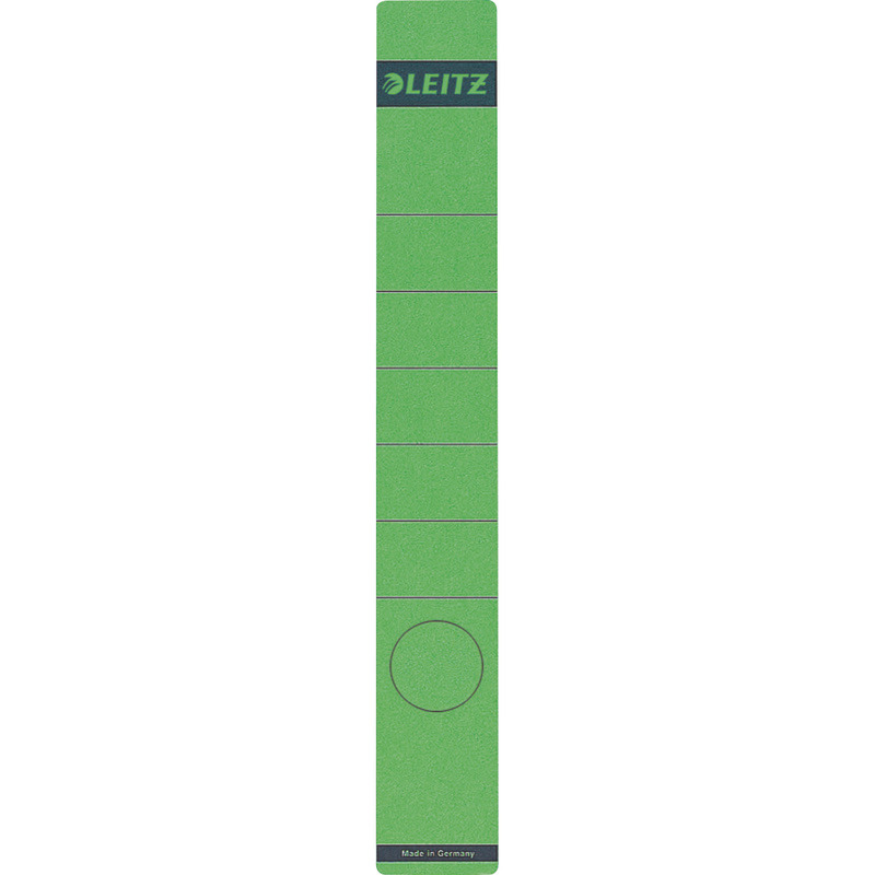 LEITZ Rückenschilder 1648, selbstklebend,  für Rückenbreite 52 mm, lang - grün