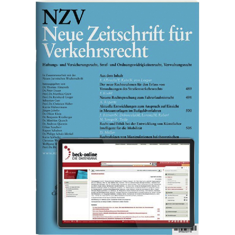 NZV - Neue Zeitschrift für Verkehrsrecht  - Abonnement