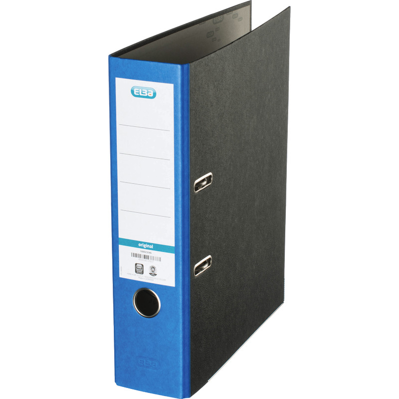 ELBA Wolkenmarmor-Ordner smart DIN A4, Rückenbreite 80 mm - blau