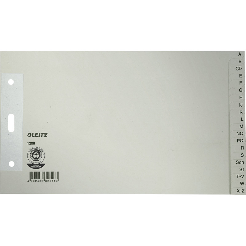 LEITZ Papier-Register 1206, Taben A – Z LEITZ Papier-Register 1206, Taben A – Z
