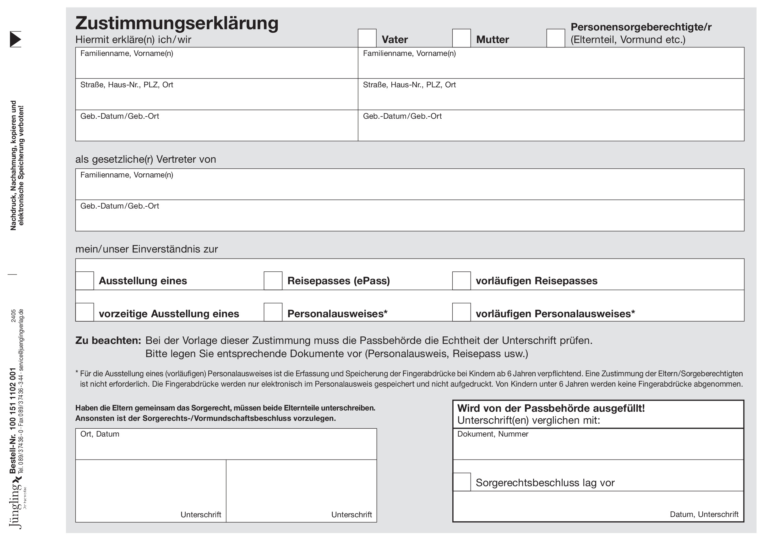 Zustimmungserklärung gesetzlicher Vertreter, A5