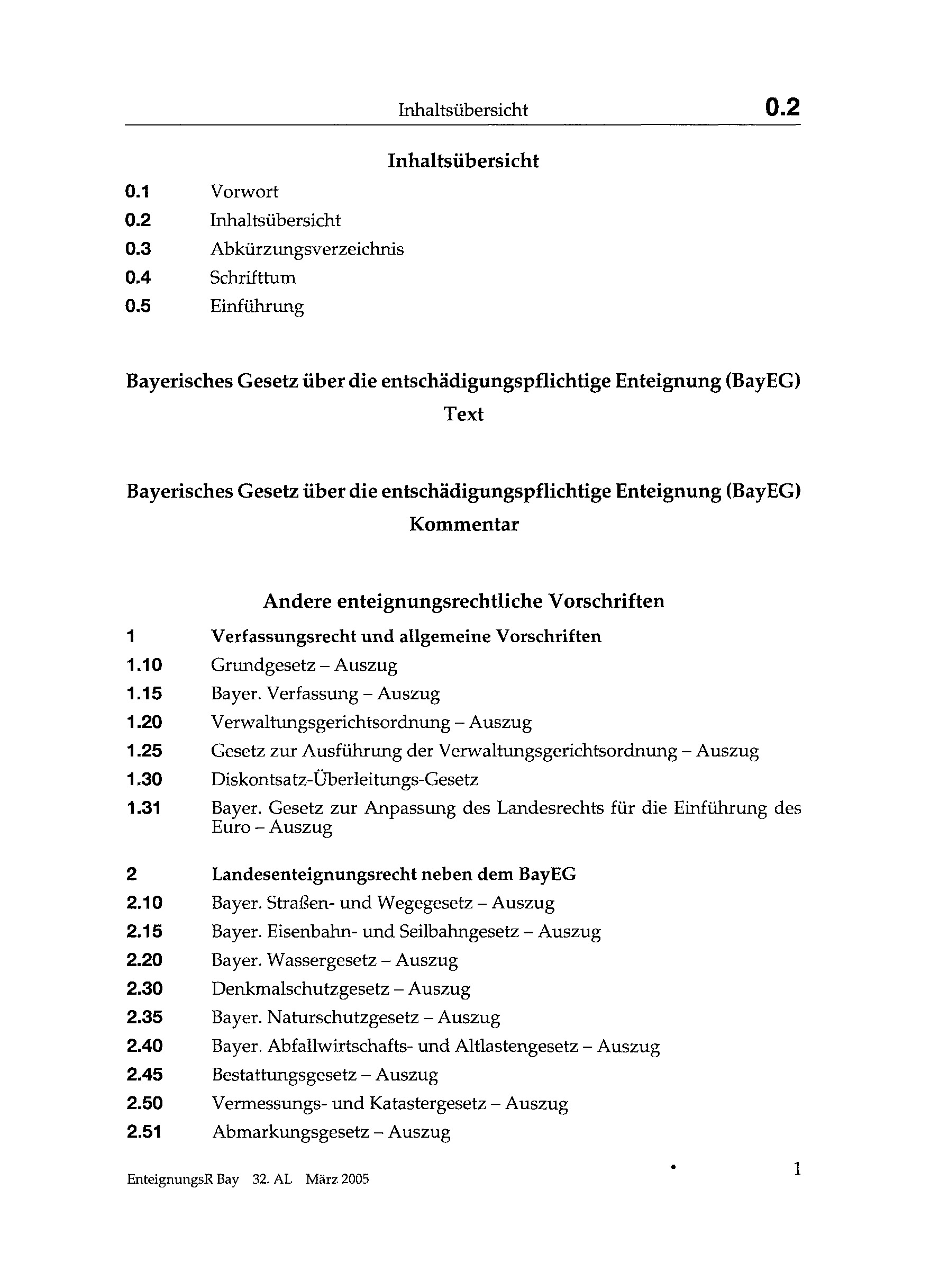 Enteignungsrecht in Bayern - mit Fortsetzungsbezug