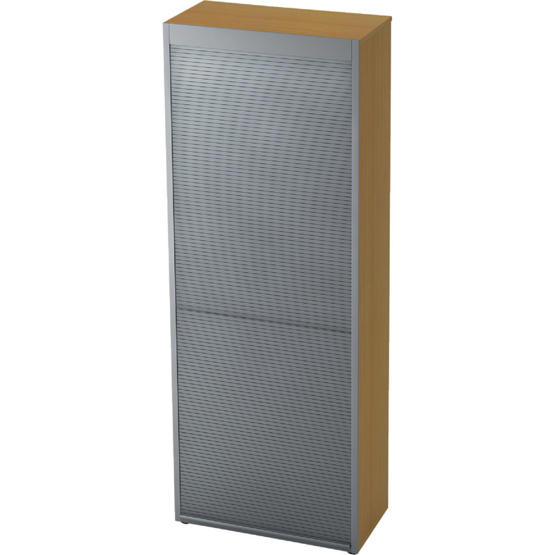 SoldanOffice Rollladenschrank PROFI, B x H x T: 800 x 2.200 x 420 mm - Buche Dekor